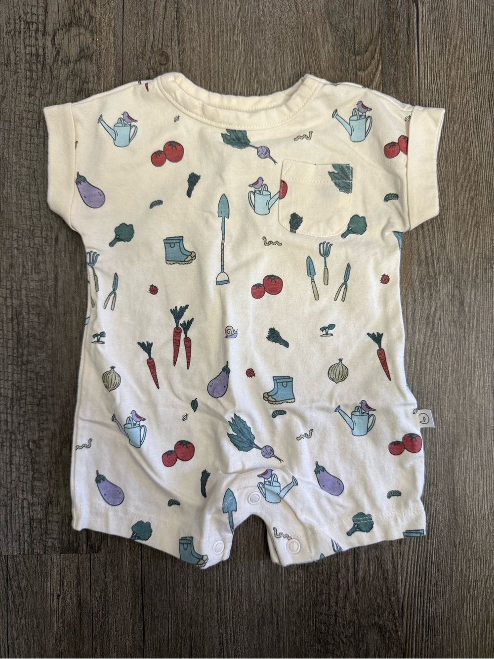 Little Planet White Garden Print Baby One-Piece